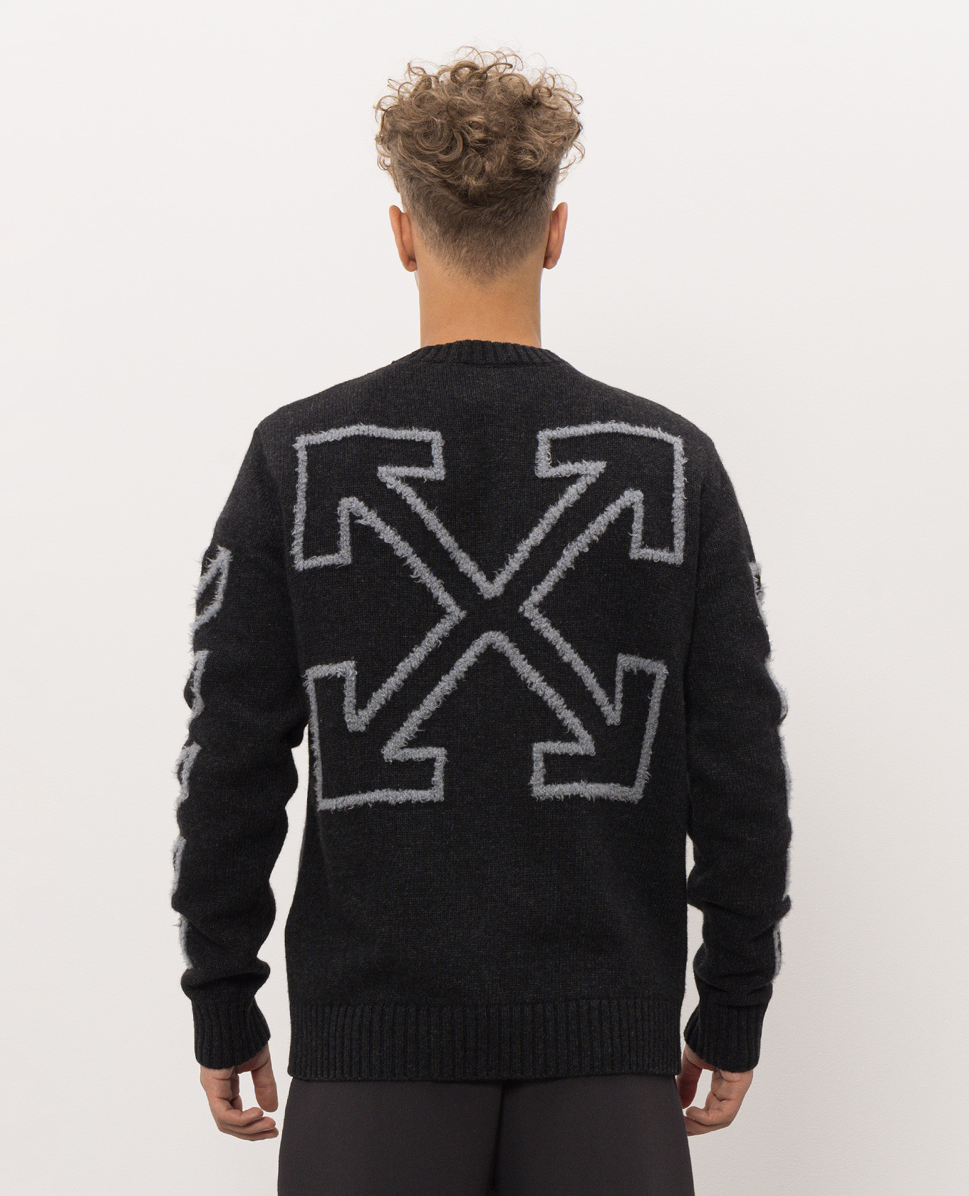 Gray sweater with wool Off-White 4