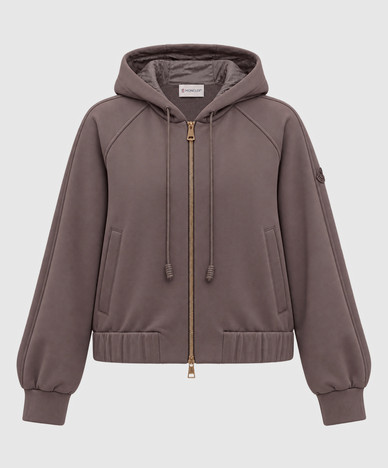 Brown sports jacket with logo patch
