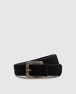 Stefano Ricci Black suede belt N381SDA577P