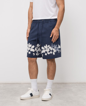 Iceberg Blue linen shorts D0803635