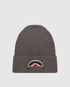 Sprayground Children's gray hat with embroidery SP15011GREY