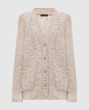 Ermanno Scervino Life Beige alpaca wool cardigan D494N503IJT