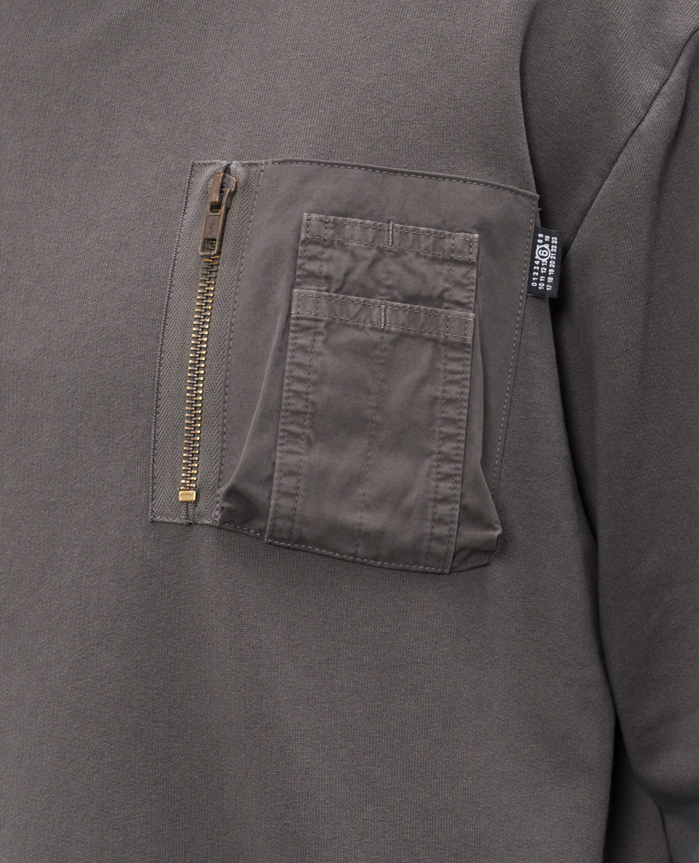 

Gray sweatshirt with pocket Maison Margiela MM6, Grey