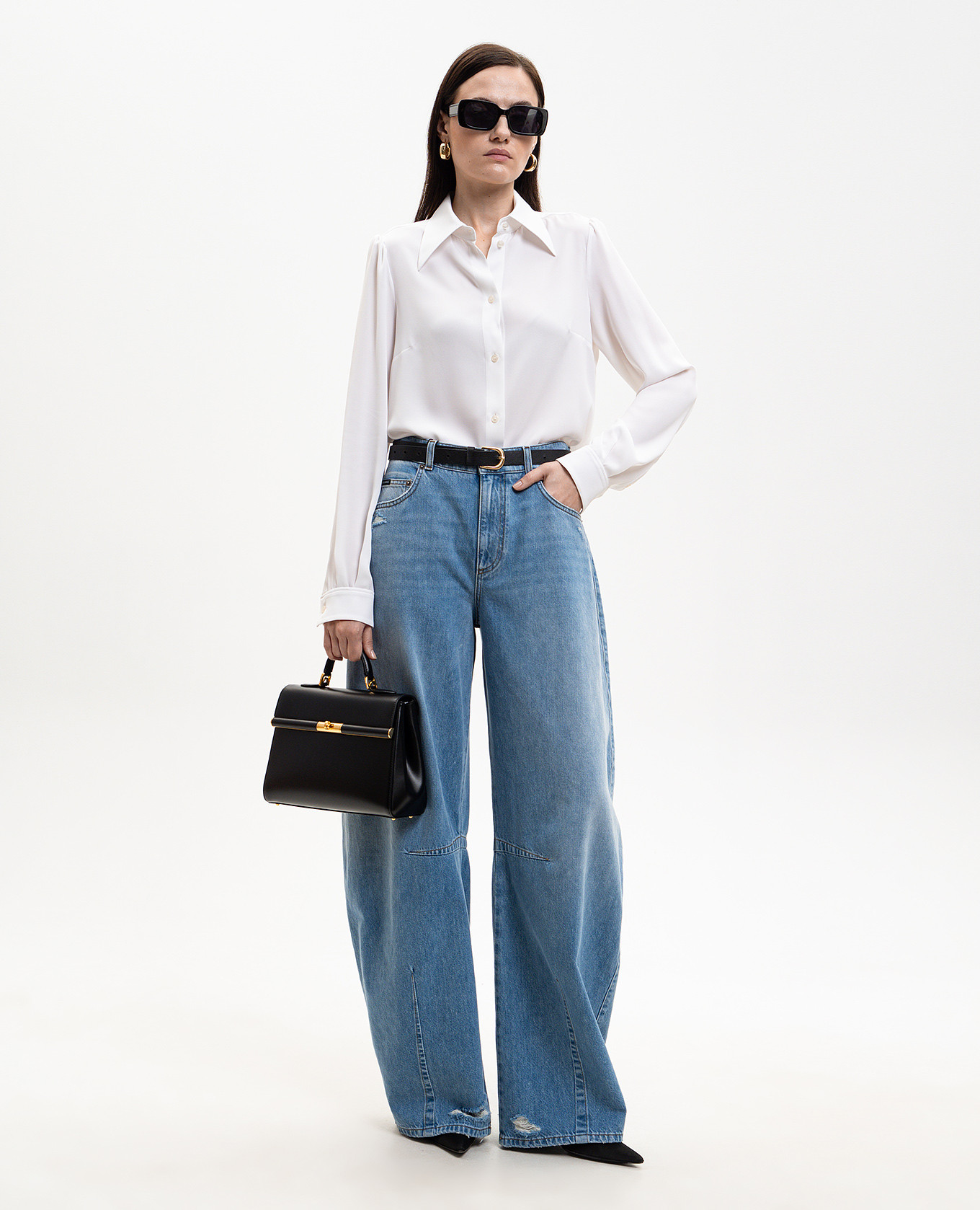 

White blouse with silk Dolce&Gabbana