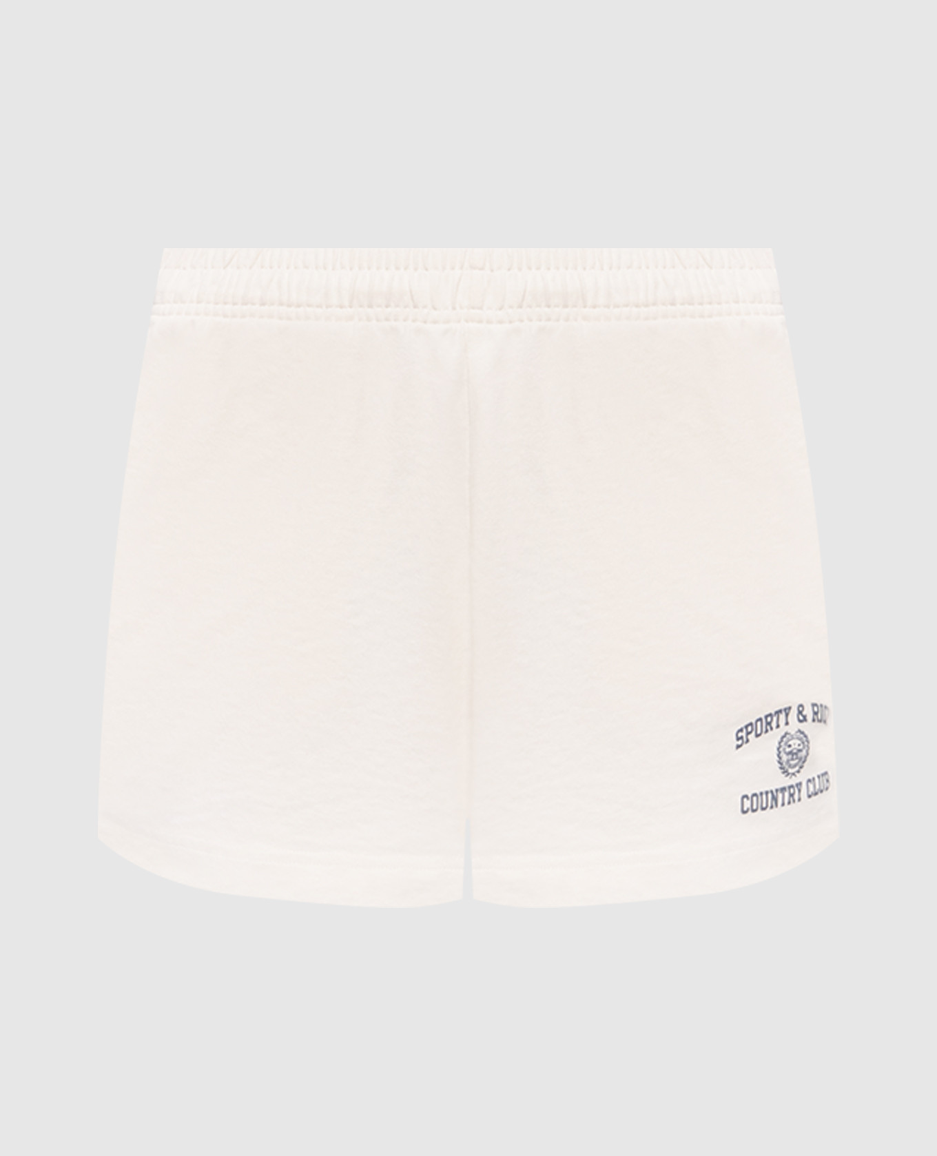 Short disco beige à écusson universitaire