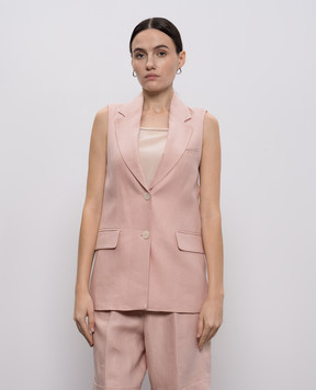 Peserico Pink linen vest A0303202606