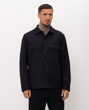 Peserico Blue wool shirt R5223802710