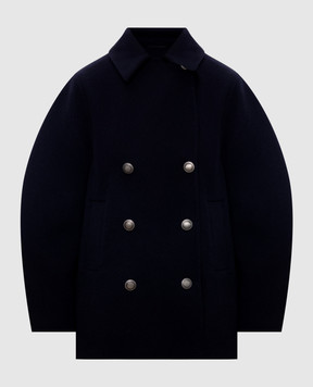 Brunello Cucinelli Blue double-breasted wool and cashmere coat MD5327629P