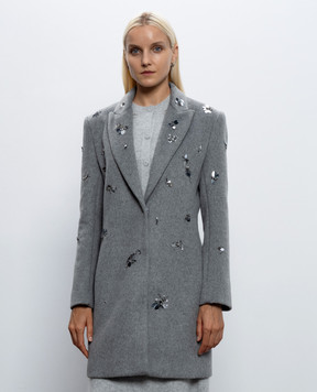 Twinset Gray coat with wool 262AP2150