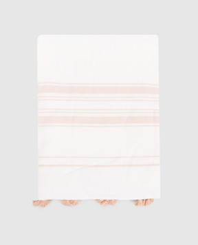 L'appartement Striped towel with tassels ONESIDEBATHSHEET