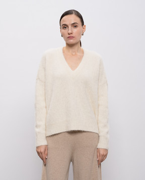 Demiur White alpaca wool pullover ALP103