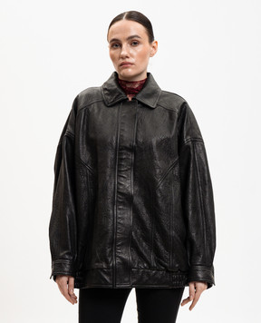 Dolce&Gabbana Black leather jacket F9U59LHUL1L