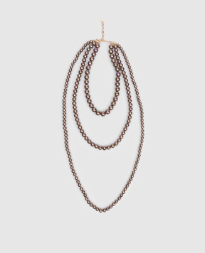 Madreperla Brown layered necklace 211778