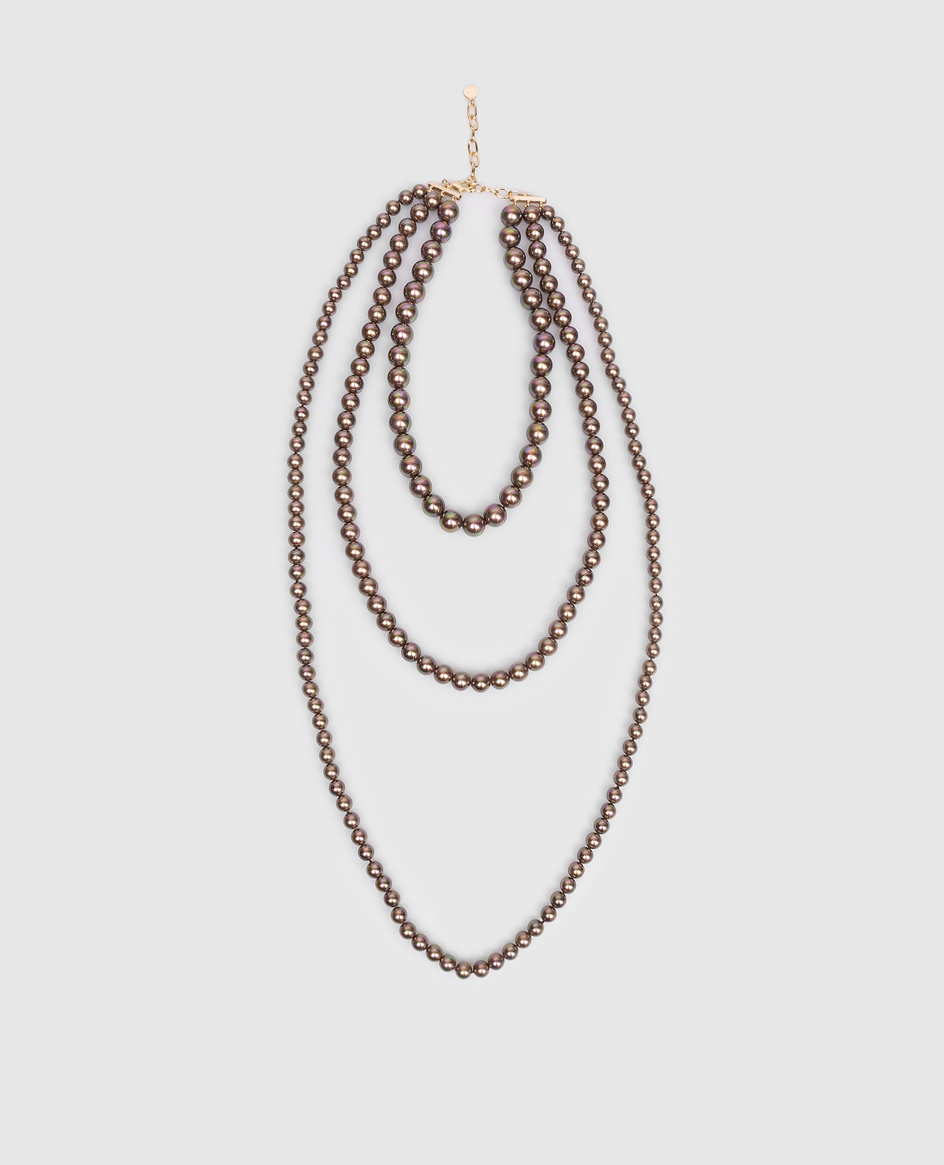 

Brown layered necklace Madreperla