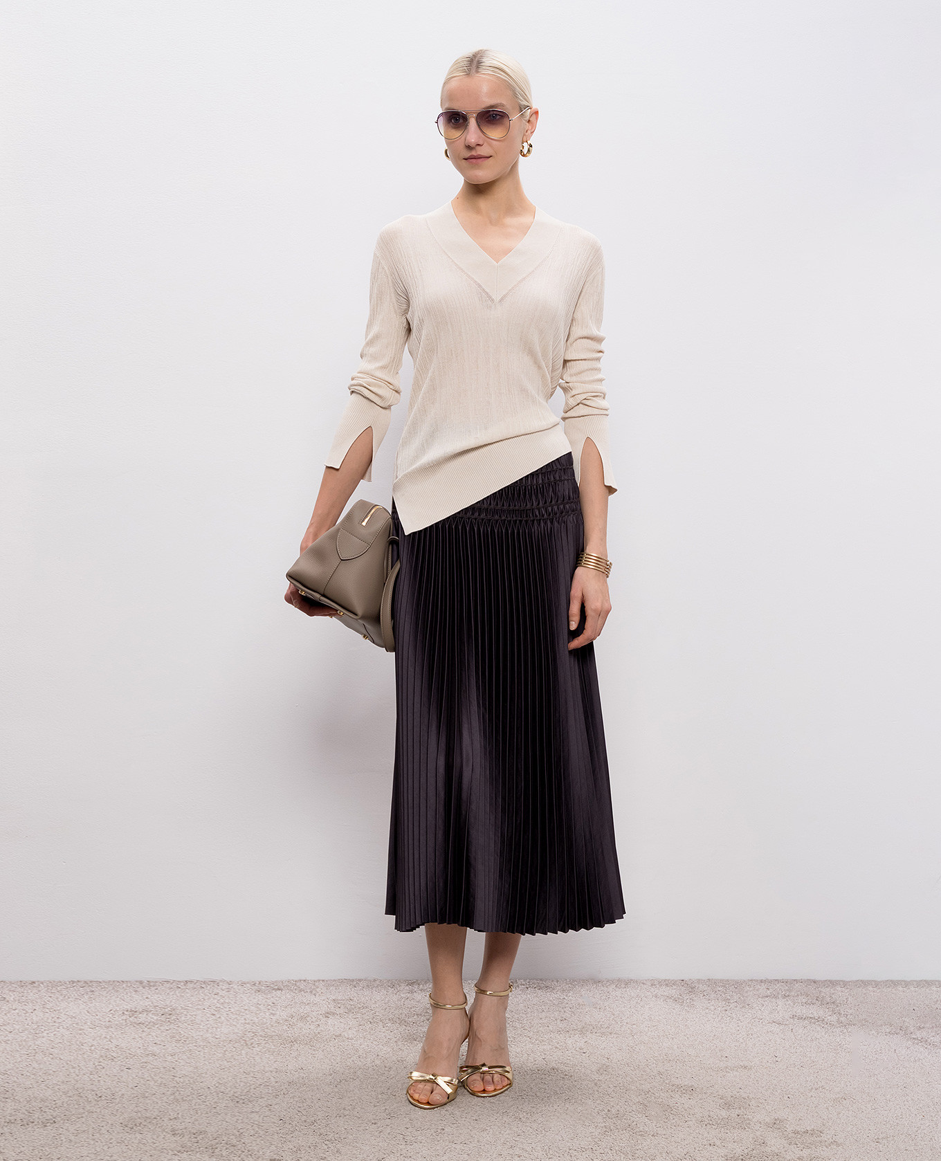 

Beige Jardin pullover with silk JOSEPH