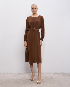 Max Mara Brown midi dress ZERBINO MSTZERBINO