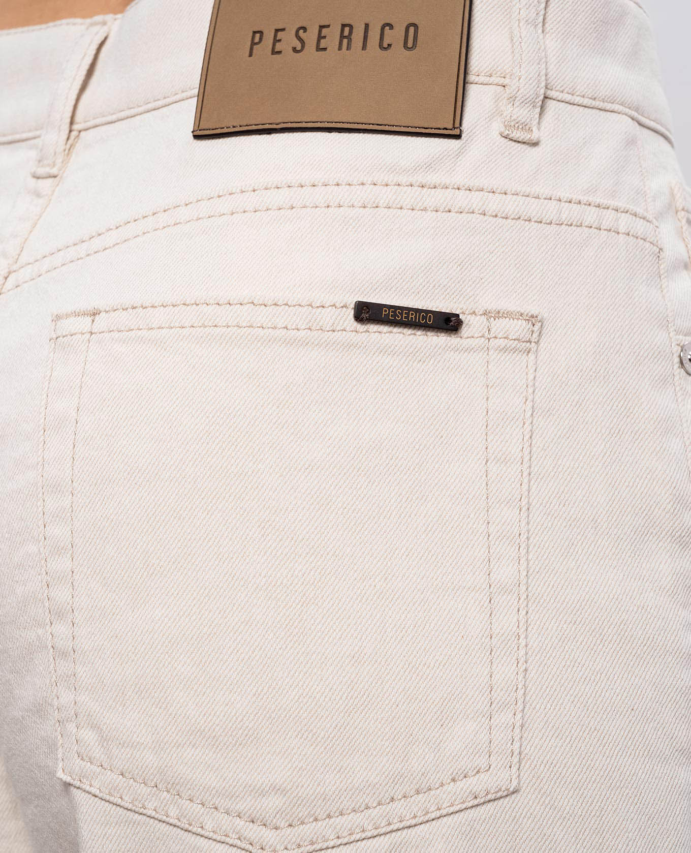

Ivory jeans with linen Peserico, Beige