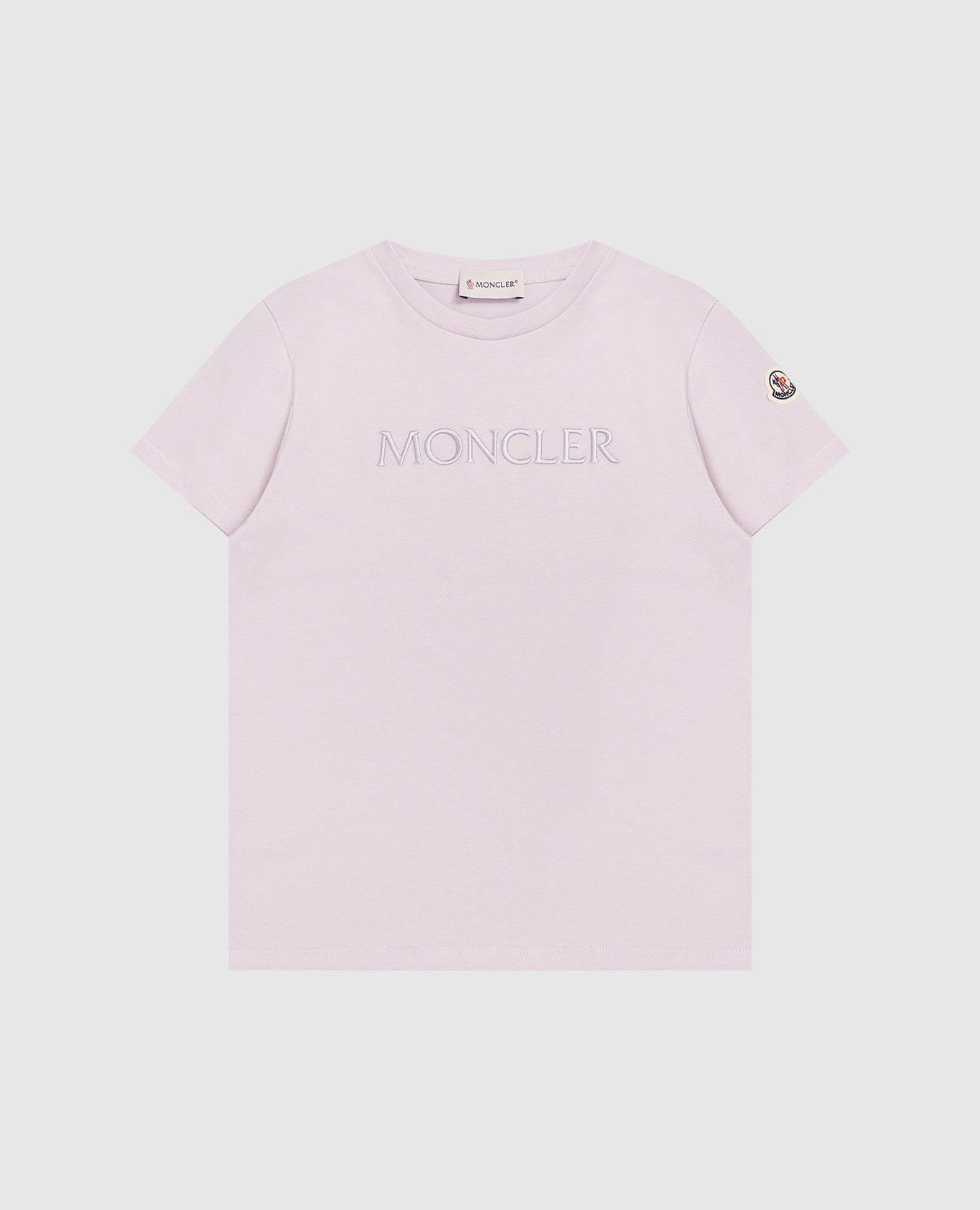 Children's purple T-shirt with embroidered logo