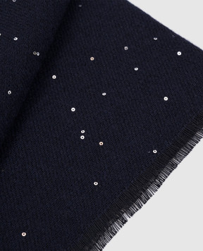 Peserico Blue scarf with sequins A31549C0CC889