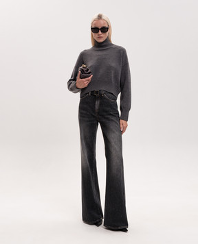 Dondup Dolcevita gray wool sweater DT380M00796D002
