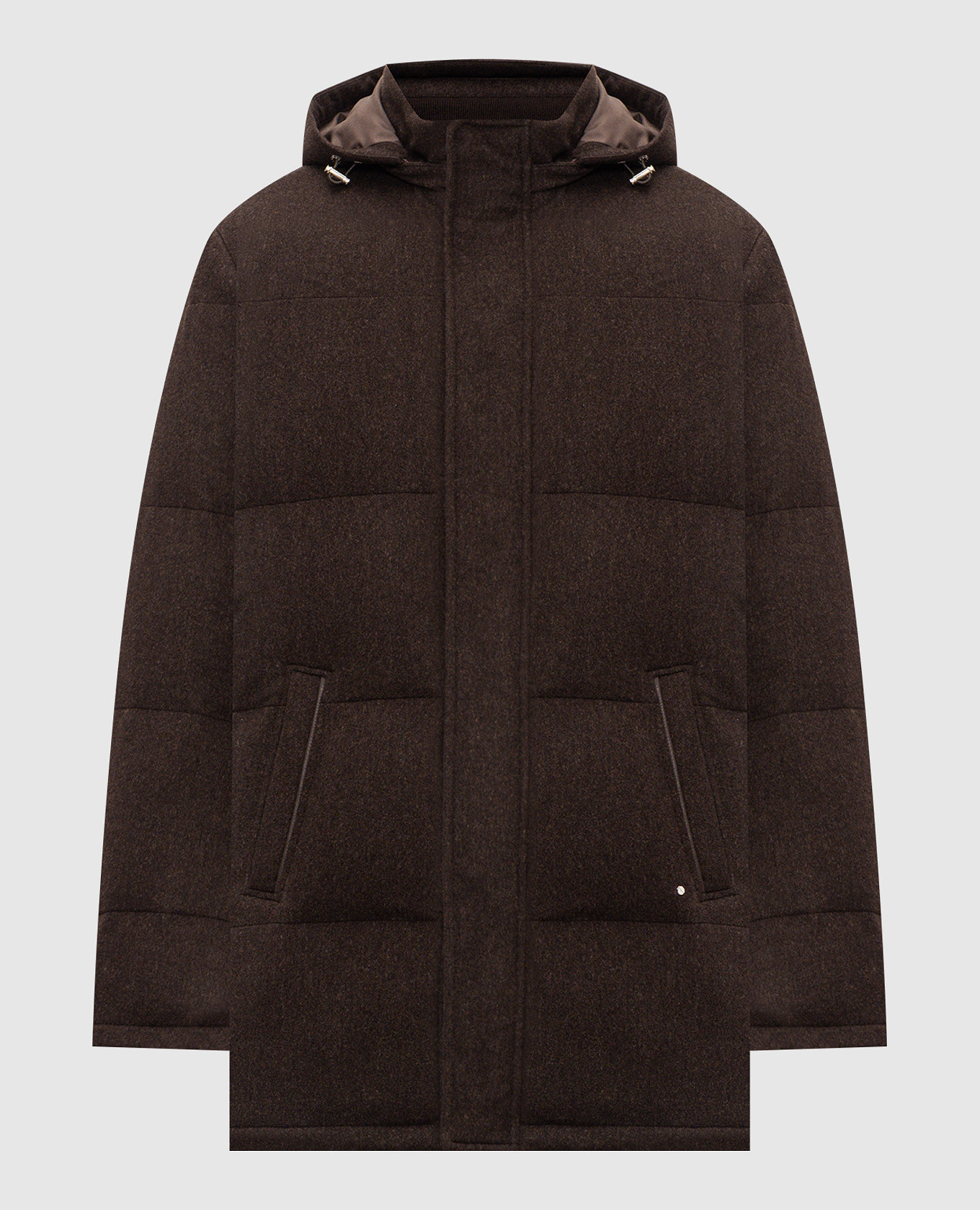 Brown cashmere down jacket Stefano Ricci
