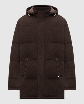 Stefano Ricci Brown cashmere down jacket MDJ63002924816