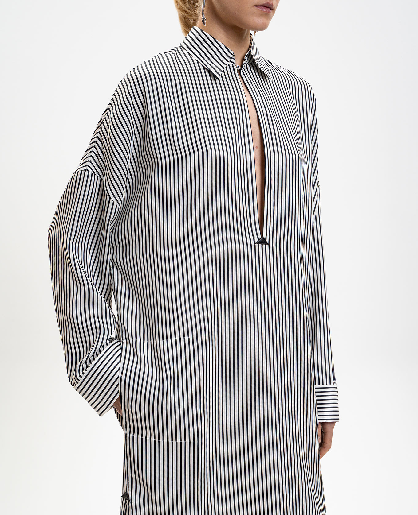 White striped shirt dress Tom Ford 4