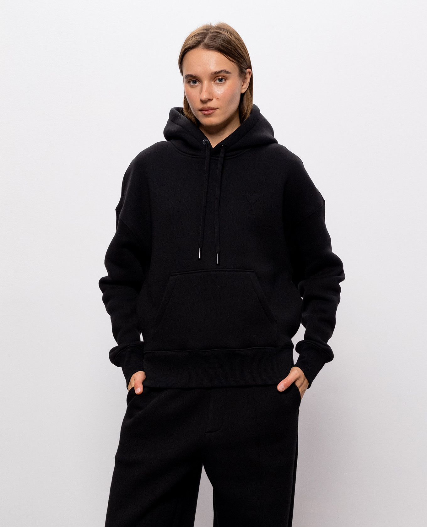 Black insulated hoodie Ami Paris 3