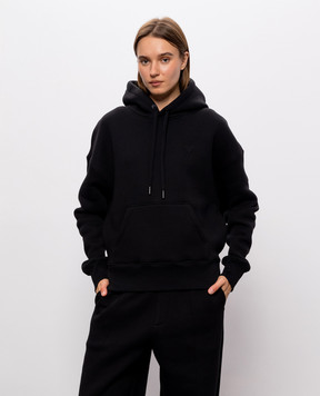 Ami Paris Black insulated hoodie USW756749w