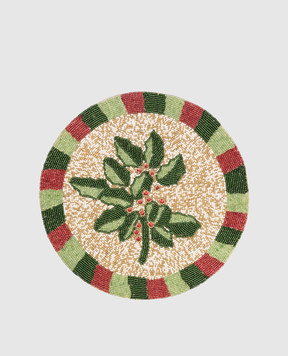 Palais Royal Set of decorative Christmas beaded table mats 25489
