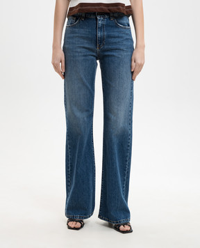 Solotre Blue jeans with a worn effect M1AB0145