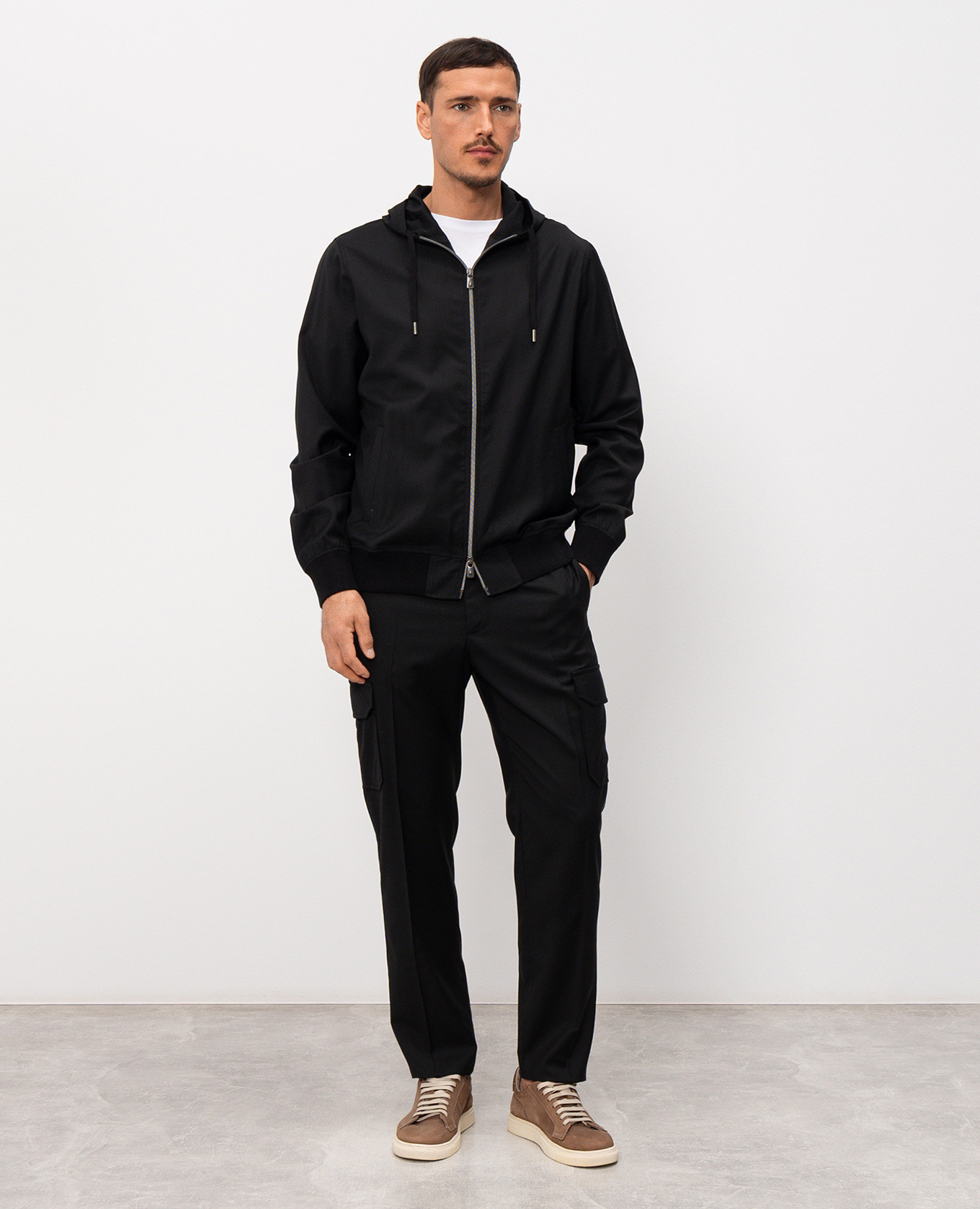 

Black wool tracksuit CAPOBIANCO