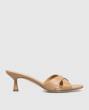 Aeyde Vero brown leather mules HSPRAR55ST164SS25717