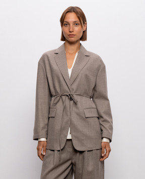 Brunello Cucinelli Brown double-breasted wool jacket MG5507433P