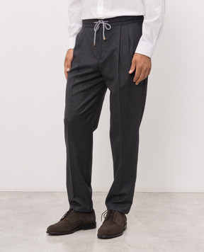 Brunello Cucinelli Dark gray wool pants ME226E1710