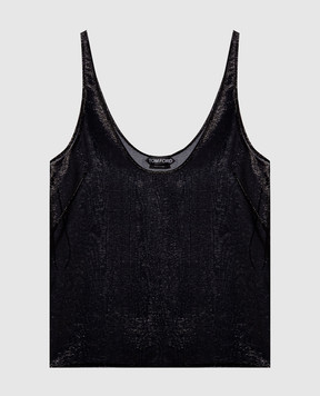 Tom Ford Black silk top with lurex TS2179FAX1892