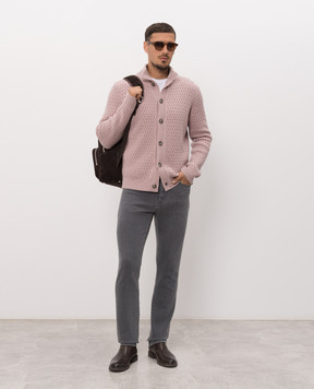 Peserico Pink wool and cashmere cardigan R59563F0509470