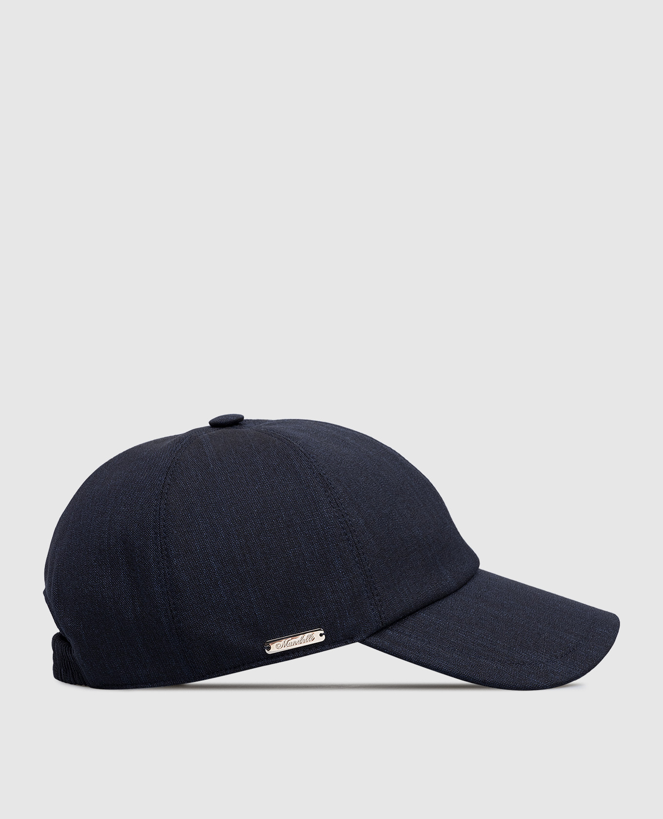 

Blue wool, silk and linen cap Enrico Mandelli