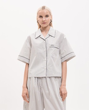Juun.j White striped shirt in pajama style JW6564W501