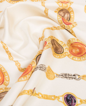 Versace The Lover beige silk scarf 10016001A18022