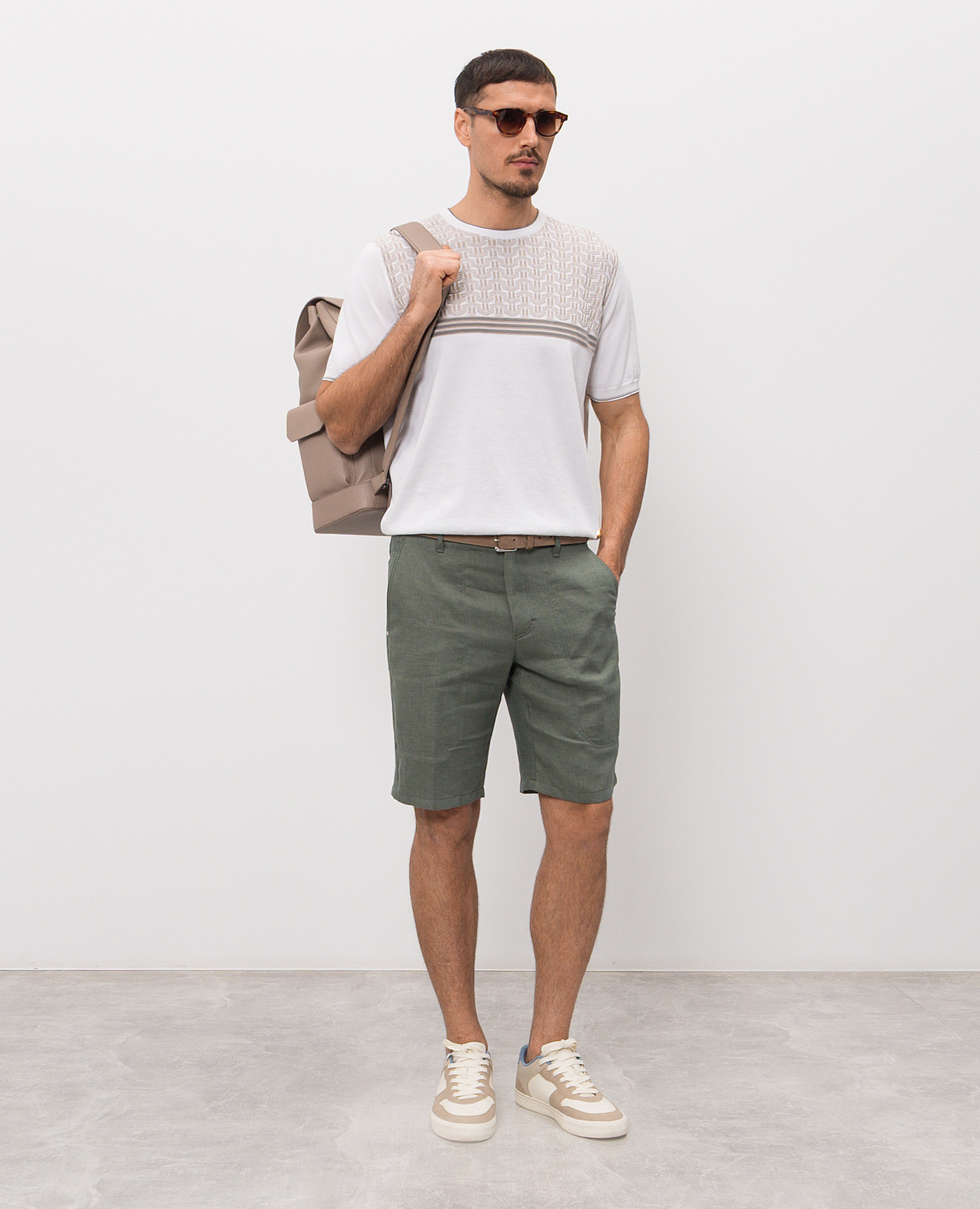 

Ivory silk patterned T-shirt Stefano Ricci, Beige