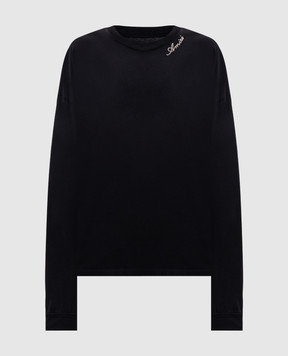 AMIRI Black long sleeve with logo embroidery AM426JR011