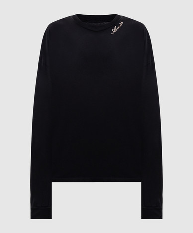 Black long sleeve with logo embroidery