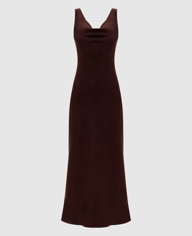 Faithfull - Paloma brown linen maxi dress FF4382CRB - shop with Estonia delivery at Symbol Faithfull - Paloma brown linen maxi dress FF4382CRB - shop with Estonia delivery at Symbol