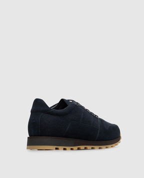 ISAIA Blue combination sneakers RUNB07PLT07