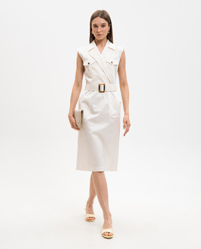 Ballantyne Ivory dress with silk BLD266UCS99