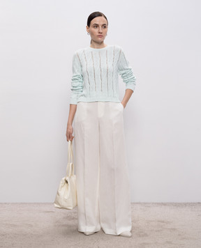 Twinset Green jumper with a pattern 261TP3491