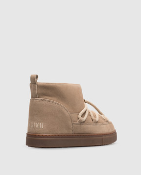 Inuikii Children's beige suede boots with fur 300100100223338