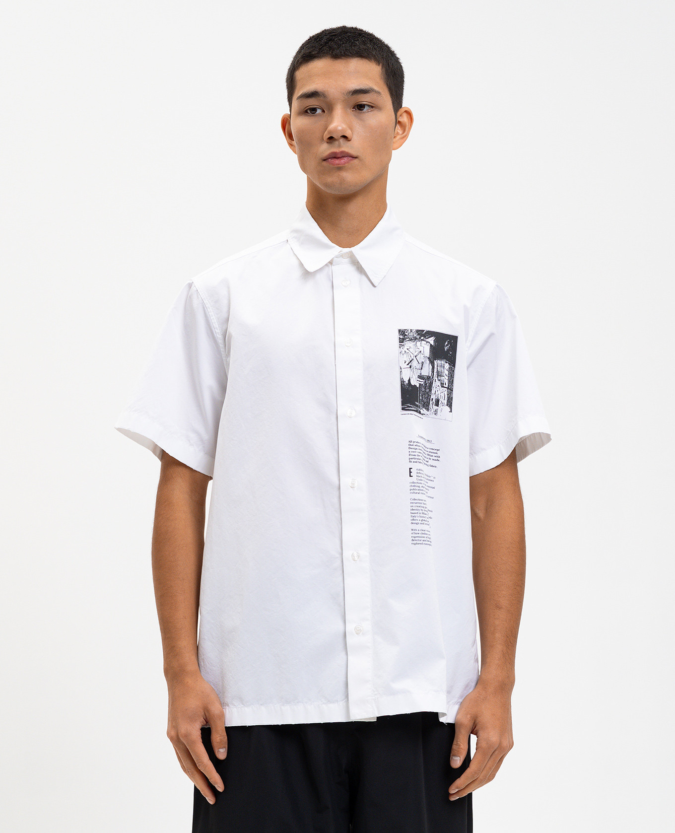 

White Emblem Poplin Shirt Off-White