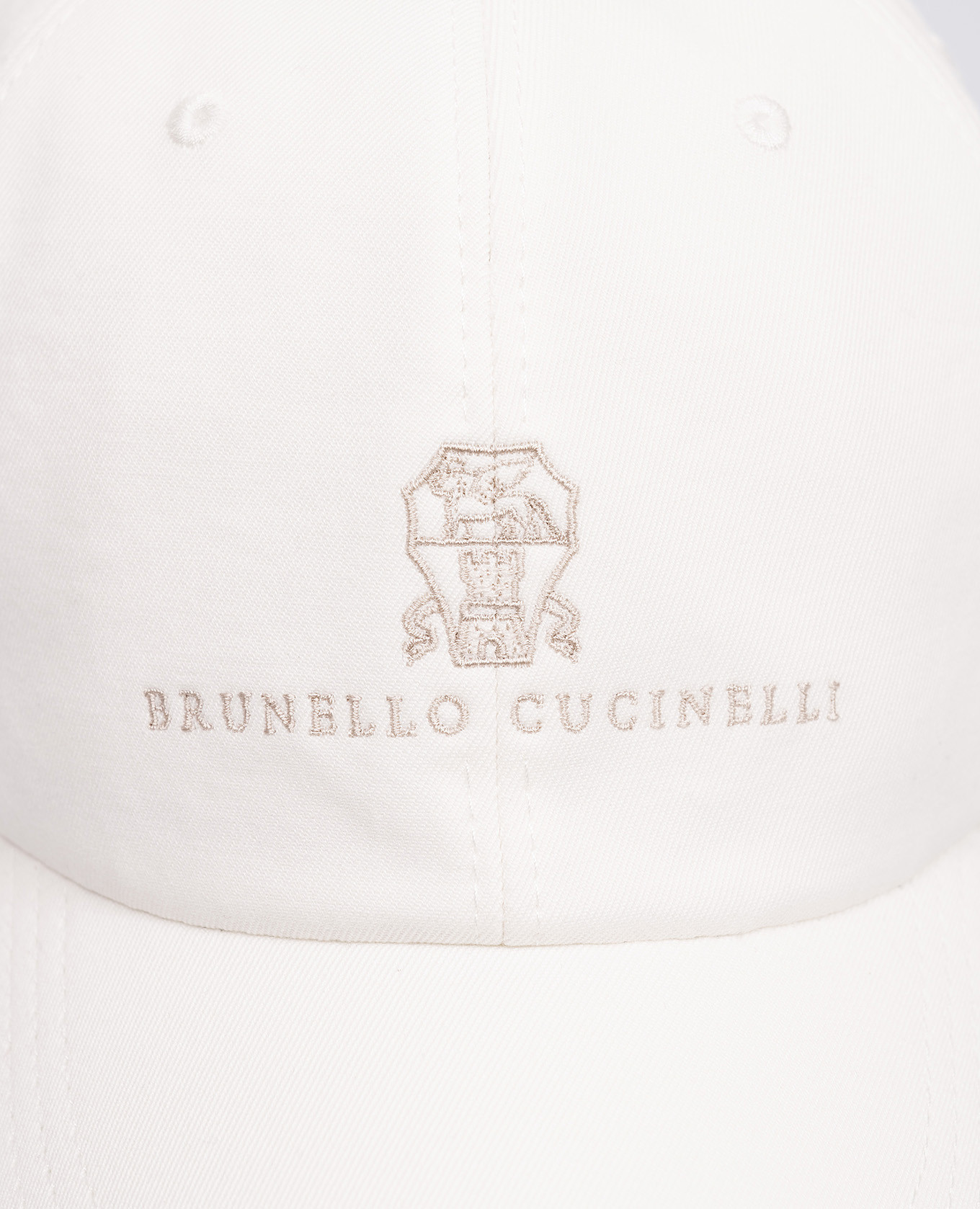 

White cap with embroidered emblem Brunello Cucinelli